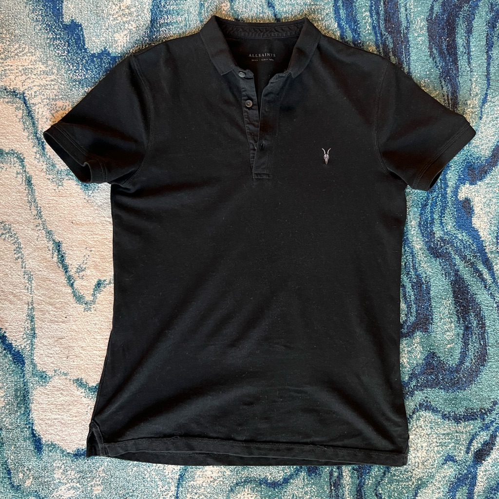 All Saints Black Polo